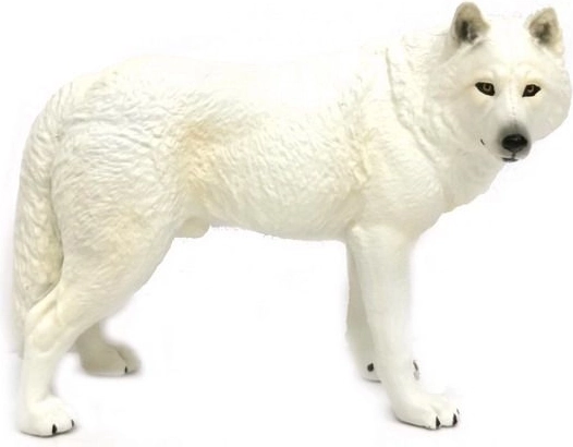 Fehér farkas figura 12 cm