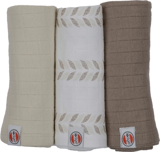Lodger organikus pamut swaddler Matcha 70 × 70 cm (3 db)
