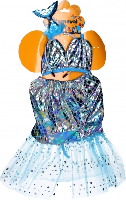 Farsangi szett Sellő – ruha és fejpánt