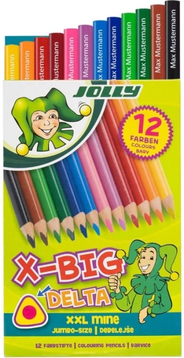 Nagy háromszögletű ceruzák X-Big Delta 12 színben