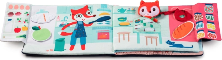 Lilliputiens textil fejlesztő könyv Jó reggelt, Alice, a róka