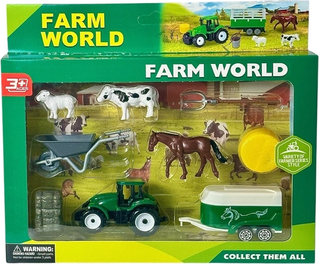 Farmkészlet állatfigurákkal és figurával