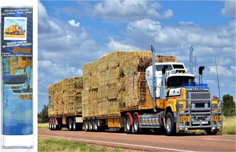 Gyémánt festés Rakott Teherautó 30x40 cm