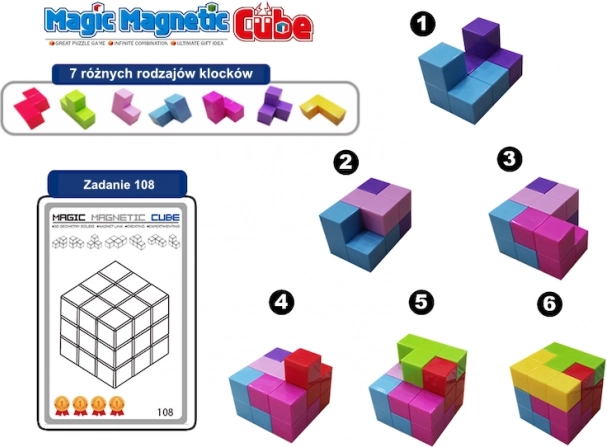 Mágneses kockák Magic Magnetic Cubes 28 db