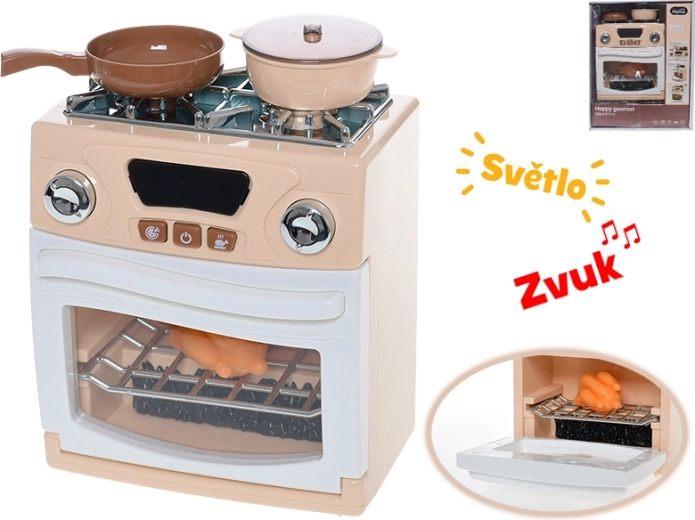 Gyermek tűzhely sütővel, fénnyel, hanggal és kiegészítőkkel