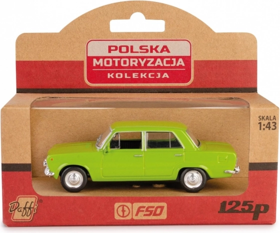 PRL modellautó Fiat 125p zöld