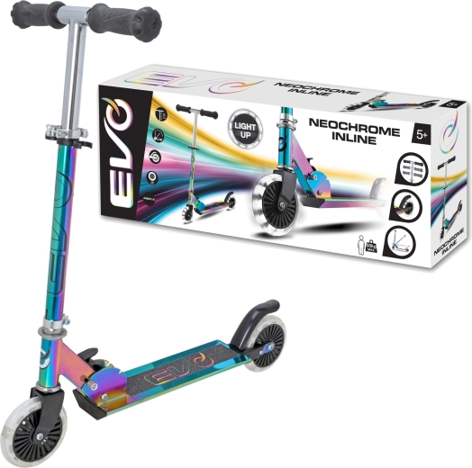 EVO Light Up Neochrome összecsukható gyermekroller világító kerekekkel
