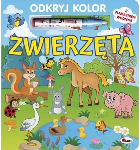 Fedezd fel a színeket: Állatok – újrahasználható vizes kifestő