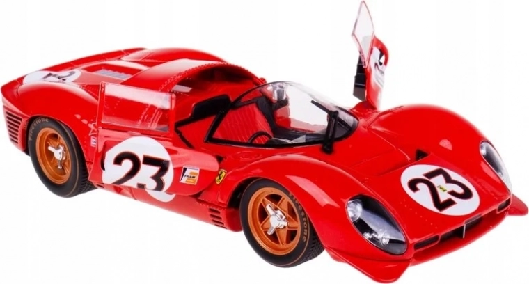 Bburago Racing Ferrari 330 P4 Daytona 1967 piros modell 1:24
