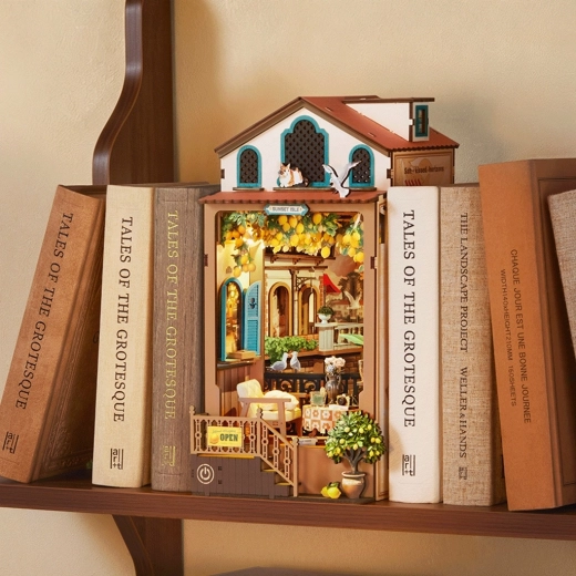 Varázslatos book nook a könyvespolcra