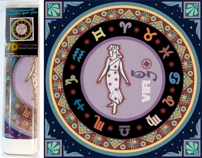 Gyémánt festés 7D Szűz 30x30 cm