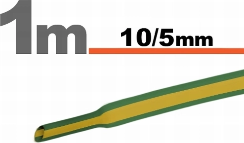 Hőzsugorcső sárga-zöld 10 / 5 mm