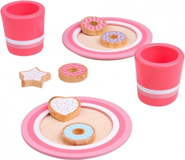 Bigjigs Toys fa süti- és tejes készlet