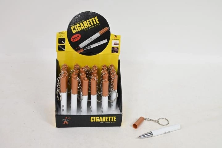 Világító cigaretta alakú kulcstartó – 24 db-os értékesítési display