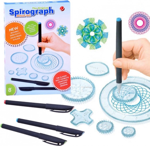 Spirográf – kreatív oktató rajzkészlet spirálokhoz