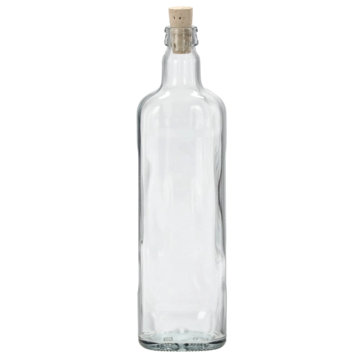 Ovális üvegpalack 700 ml természetes parafadugóval