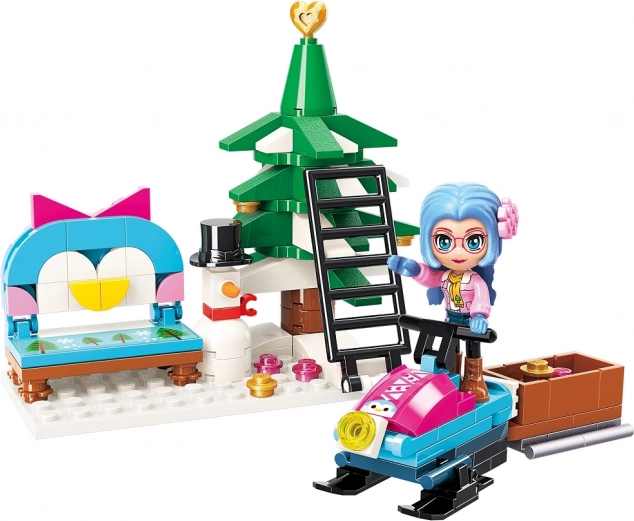 Qman Vidám karácsony – hómobil és karácsonyfa