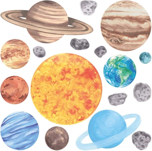 Oktató dekoráció az összes bolygóval