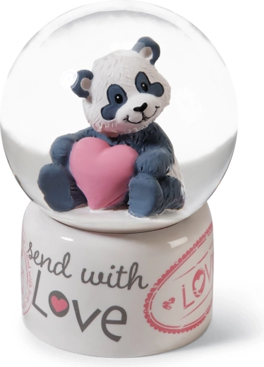 Aranyos Panda Love rózsaszín szívvel