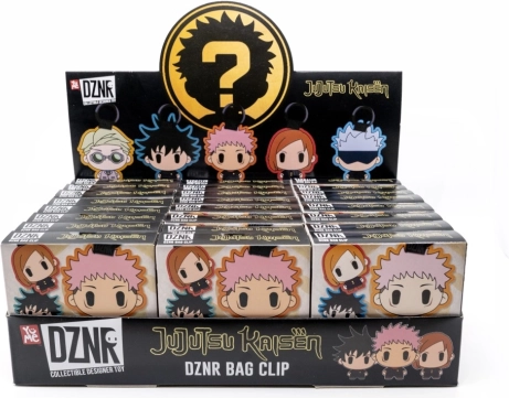 JUJUTSU KAISEN kulcstartó klippel – 5 figurás gyűjtői szett (24 db display)