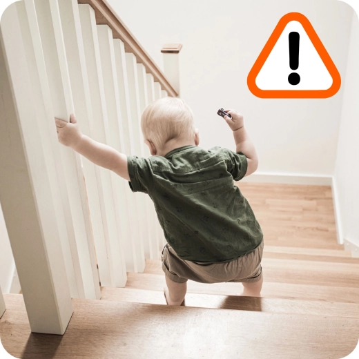 Védelem lépcsőknél és átjárókban