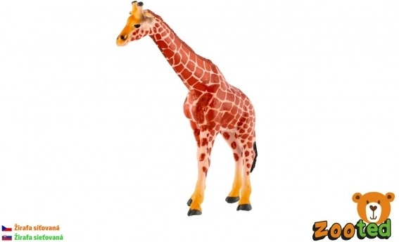 Műanyag hálós zsiráffigura, 17 cm