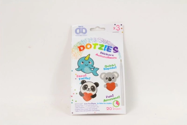 Diamond Dotz Love You Chums – öntapadós gyémántkirakó matrica szett (3 db)