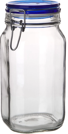 Hermetikus üveg tárolóedény patentzárral 1,5 l FIDO Blue