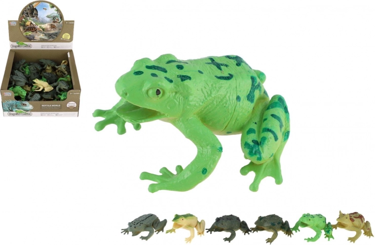 műanyag béka 7 × 7 cm, fajták mixe – készlet dobozban