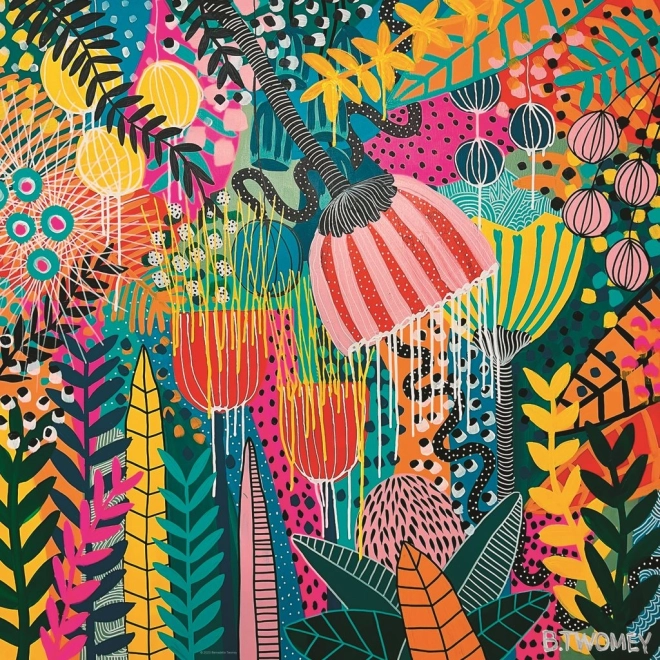 Négyzet alakú puzzle Flowery: Szép jövő 1000 darab HEYE