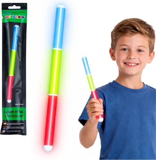 Fluoreszkáló háromszínű világító pálca Glow Stick 31,5 cm
