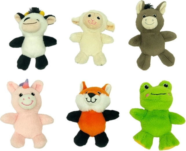 6 aranyos plüssfigura egy szettben
