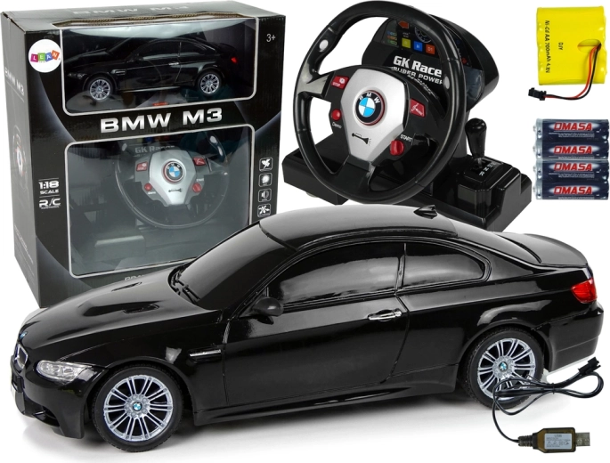 Távirányítós versenyautó BMW M3 fekete