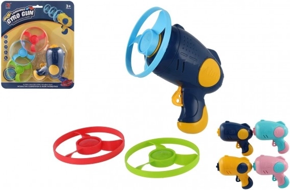 Kilövő propellerek indítópisztollyal, 3 db, műanyag, színmix