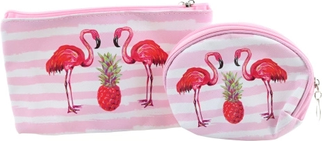Flamingó mintás neszesszer – 2 db-os szett