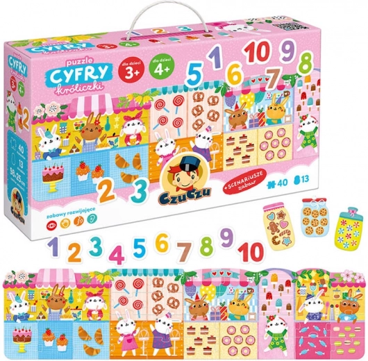 Puzzle Számok Nyuszik