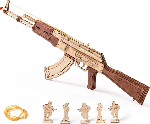 Robotime 3D fa mechanikus kirakó AK-47 rohampuska