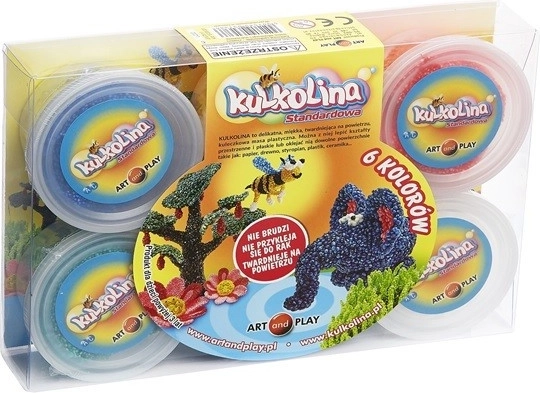 Színes modellező anyag Kulkolina, 6 szín