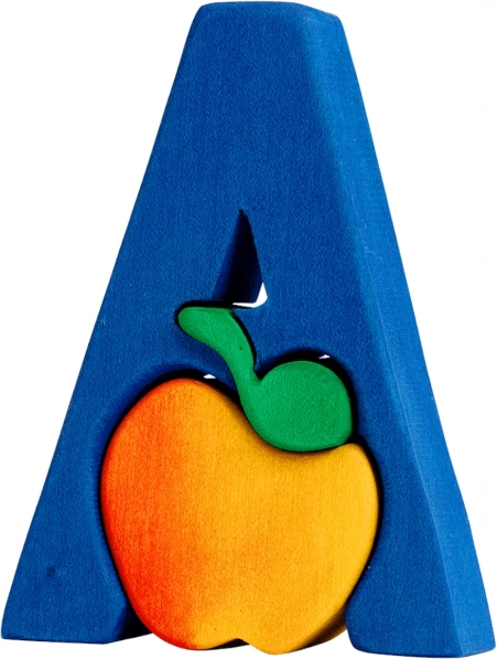 fauna ábécé betű A – alma fa beillesztős puzzle