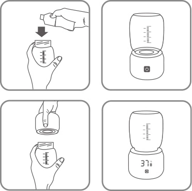 Gyors és precíz melegítés 37–50 °C-ig
