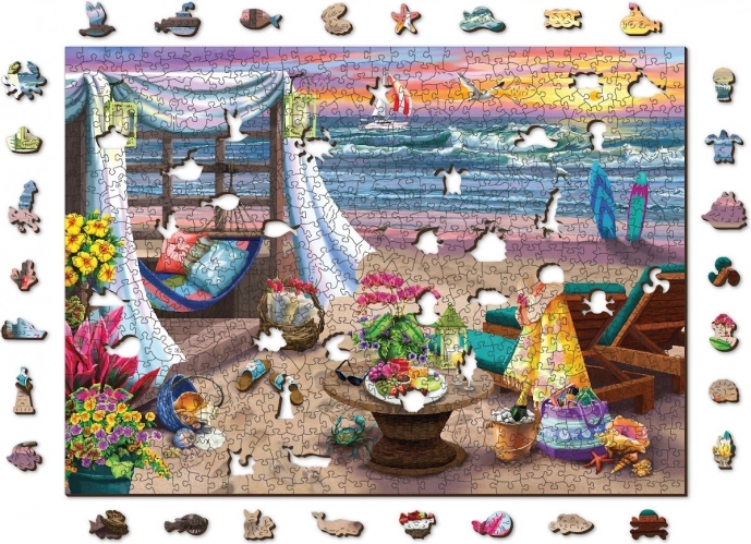 Fa puzzle Nyári Idő WOODEN CITY, 505 darab