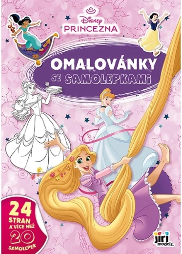 A4-es színezőfüzet Disney hercegnőkkel matricákkal