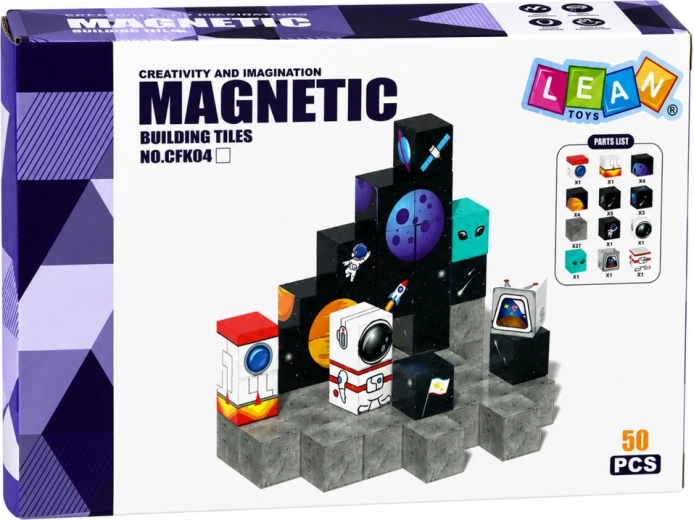50 mágneses kocka 3D építésekhez