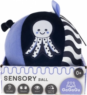 szenzoros plüss labda csengővel GAGAGU babáknak