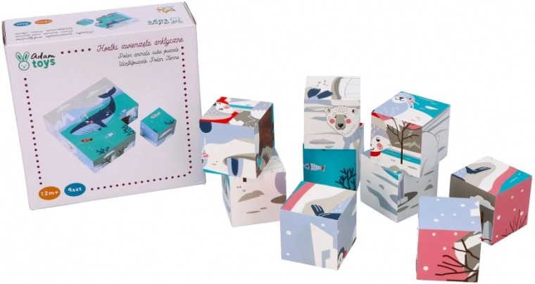 Fából készült kocka Arktikus állatok