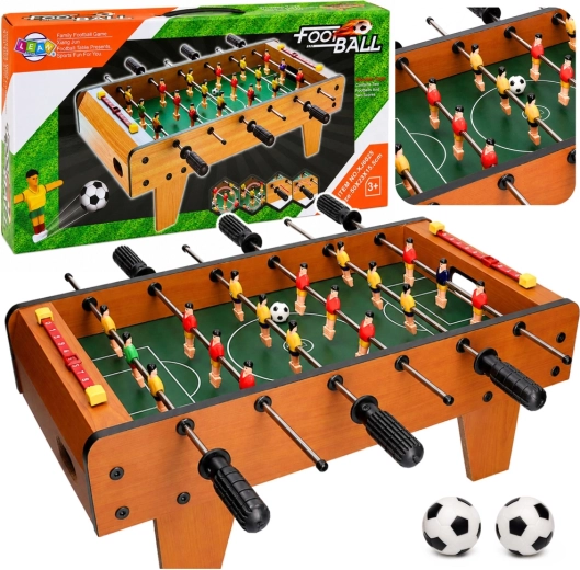 Mini asztali csocsó 50 cm – fa hatású játéasztal