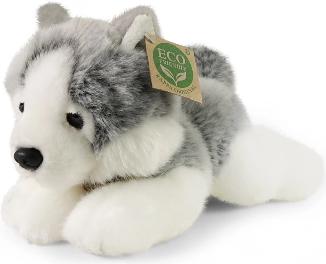 plüss fekvő husky 20 cm eco friendly