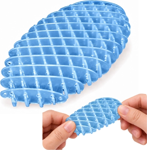 Kék, átlátszó antistressz fidget 5 cm