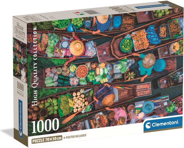 Clementoni puzzle 1000 darab – Thaiföldi úszó piac