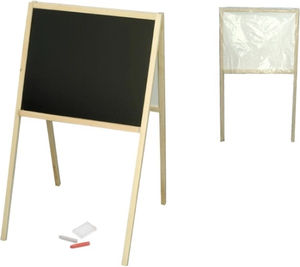 Kétoldalas gyermek fa tábla A-alakú 82 × 47,5 × 50 cm